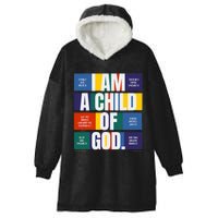 Bible Affirmations I'm a child of God Christian Faith  Hooded Wearable Blanket