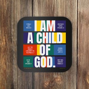 Bible Affirmations I'm a child of God Christian Faith  Coaster