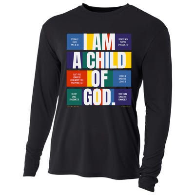 Bible Affirmations I'm a child of God Christian Faith  Cooling Performance Long Sleeve Crew