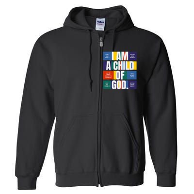 Bible Affirmations I'm a child of God Christian Faith  Full Zip Hoodie