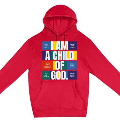 Bible Affirmations I'm a child of God Christian Faith  Premium Pullover Hoodie