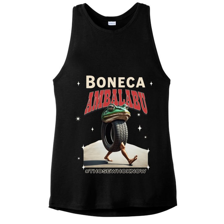 Boneca Ambalabu Italian Brainrot Meme Frog With Feet Bootleg Ladies PosiCharge Tri-Blend Wicking Tank
