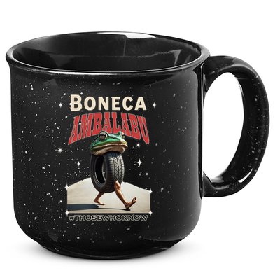 Boneca Ambalabu Italian Brainrot Meme Frog With Feet Bootleg 15oz Campfire Ceramic Mug