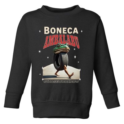 Boneca Ambalabu Italian Brainrot Meme Frog With Feet Bootleg Toddler Sweatshirt