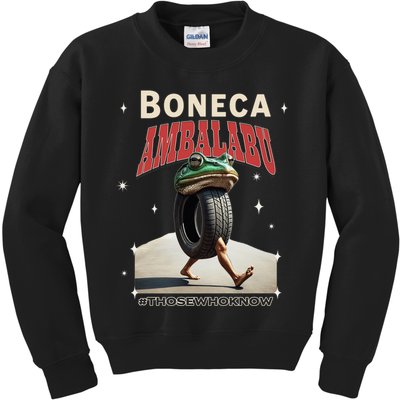 Boneca Ambalabu Italian Brainrot Meme Frog With Feet Bootleg Kids Sweatshirt
