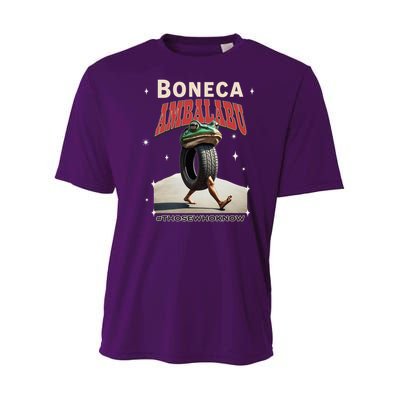 Boneca Ambalabu Italian Brainrot Meme Frog With Feet Bootleg Youth Performance Sprint T-Shirt