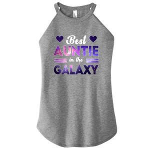 Best Auntie In The Galaxy Happy Parents' Day Tie Dye Gift Women's Perfect Tri Rocker Tank