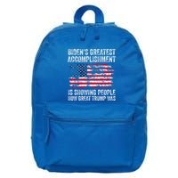 Biden Accomplishment Is Showing People 16 in Basic Backpack