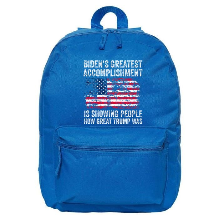 Biden Accomplishment Is Showing People 16 in Basic Backpack