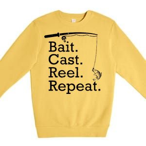 Bait Cast Reek Repeat Premium Crewneck Sweatshirt