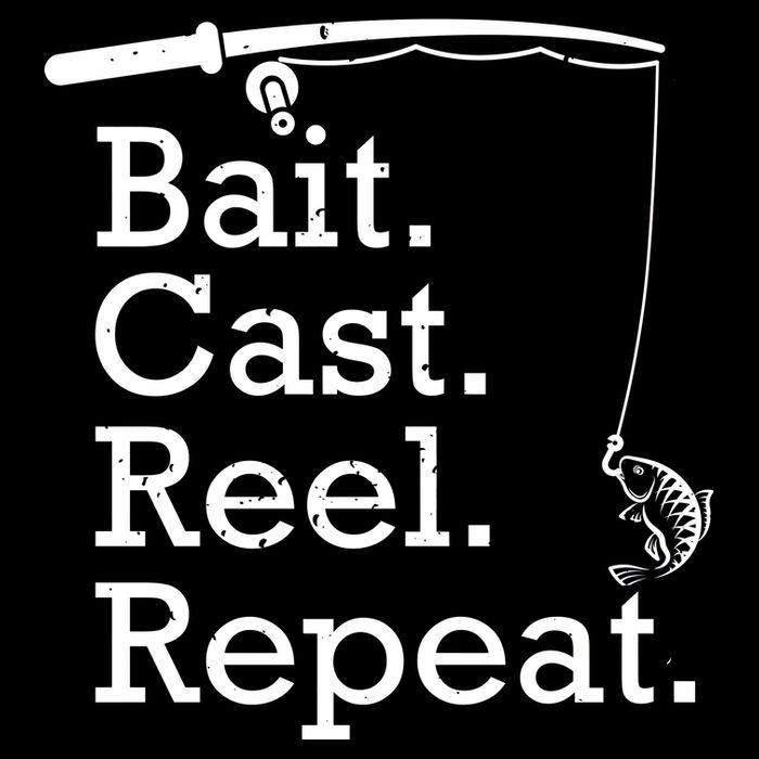 Bait Cast Reek Repeat Flexfit Unipanel Trucker Cap