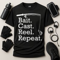Bait Cast Reek Repeat Cooling Performance Crew T-Shirt