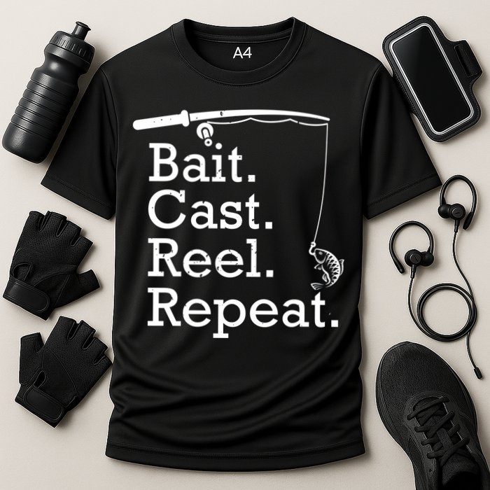 Bait Cast Reek Repeat Cooling Performance Crew T-Shirt
