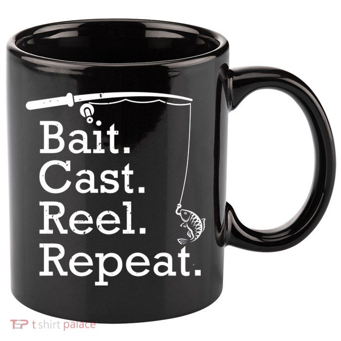 Bait Cast Reek Repeat 11oz C Handle Ceramic Mug