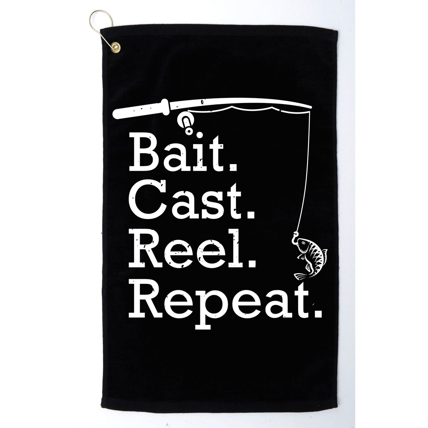 Bait Cast Reek Repeat Golf Towel