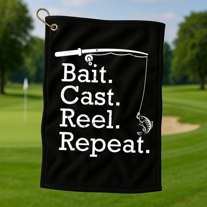 Bait Cast Reek Repeat Golf Towel
