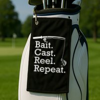 Bait Cast Reek Repeat Golf Towel