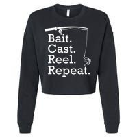 Bait Cast Reek Repeat Cropped Pullover Crew