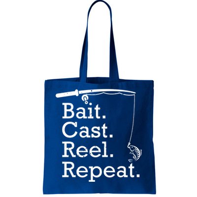 Bait Cast Reek Repeat Tote Bag