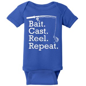 Bait Cast Reek Repeat Baby Bodysuit