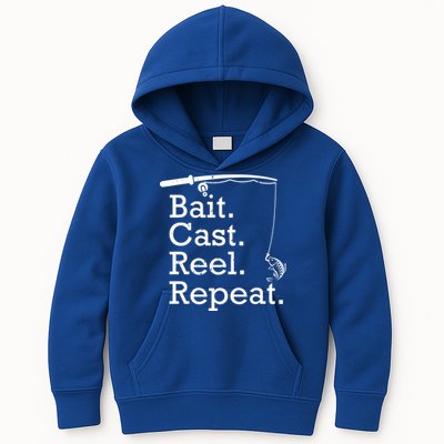Bait Cast Reek Repeat Kids Hoodie