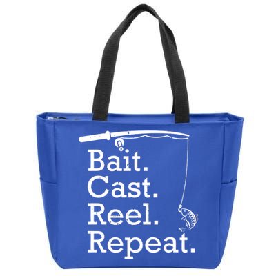 Bait Cast Reek Repeat Zip Tote Bag