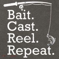 Bait Cast Reek Repeat Cotton Canvas Backpack