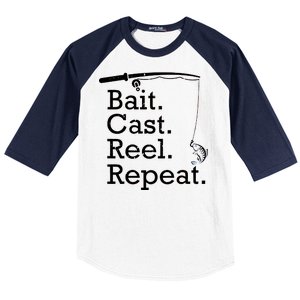 Bait Cast Reek Repeat Baseball Sleeve Shirt