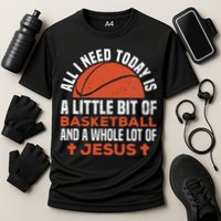 Basketball And Jesus Religious Christian Cooling Performance Crew T-Shirt