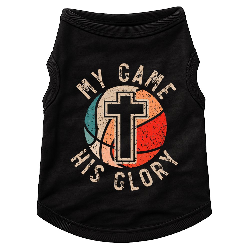 Basketball And Jesus Christ Christian Believer Hooper Doggie Tank