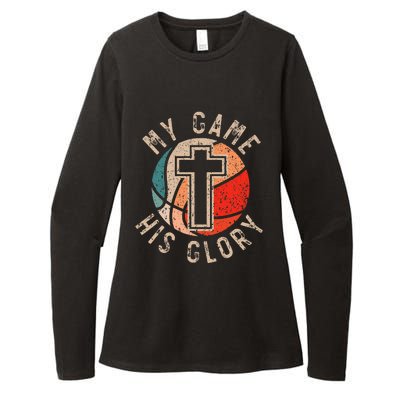 Basketball And Jesus Christ Christian Believer Hooper Womens CVC Long Sleeve Shirt