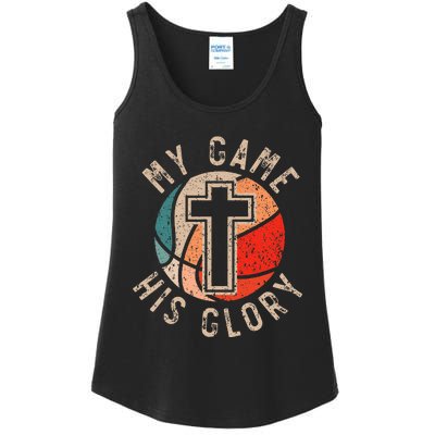 Basketball And Jesus Christ Christian Believer Hooper Ladies Essential Tank