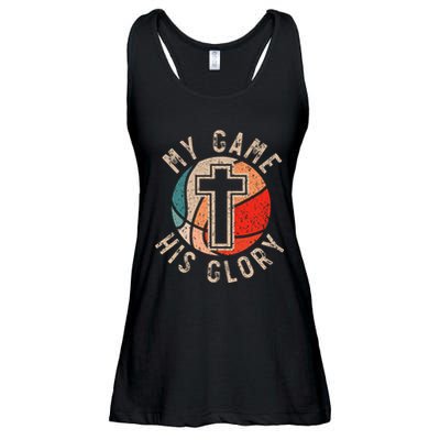 Basketball And Jesus Christ Christian Believer Hooper Ladies Essential Flowy Tank