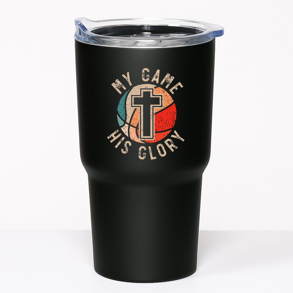 Basketball And Jesus Christ Christian Believer Hooper Tumbler