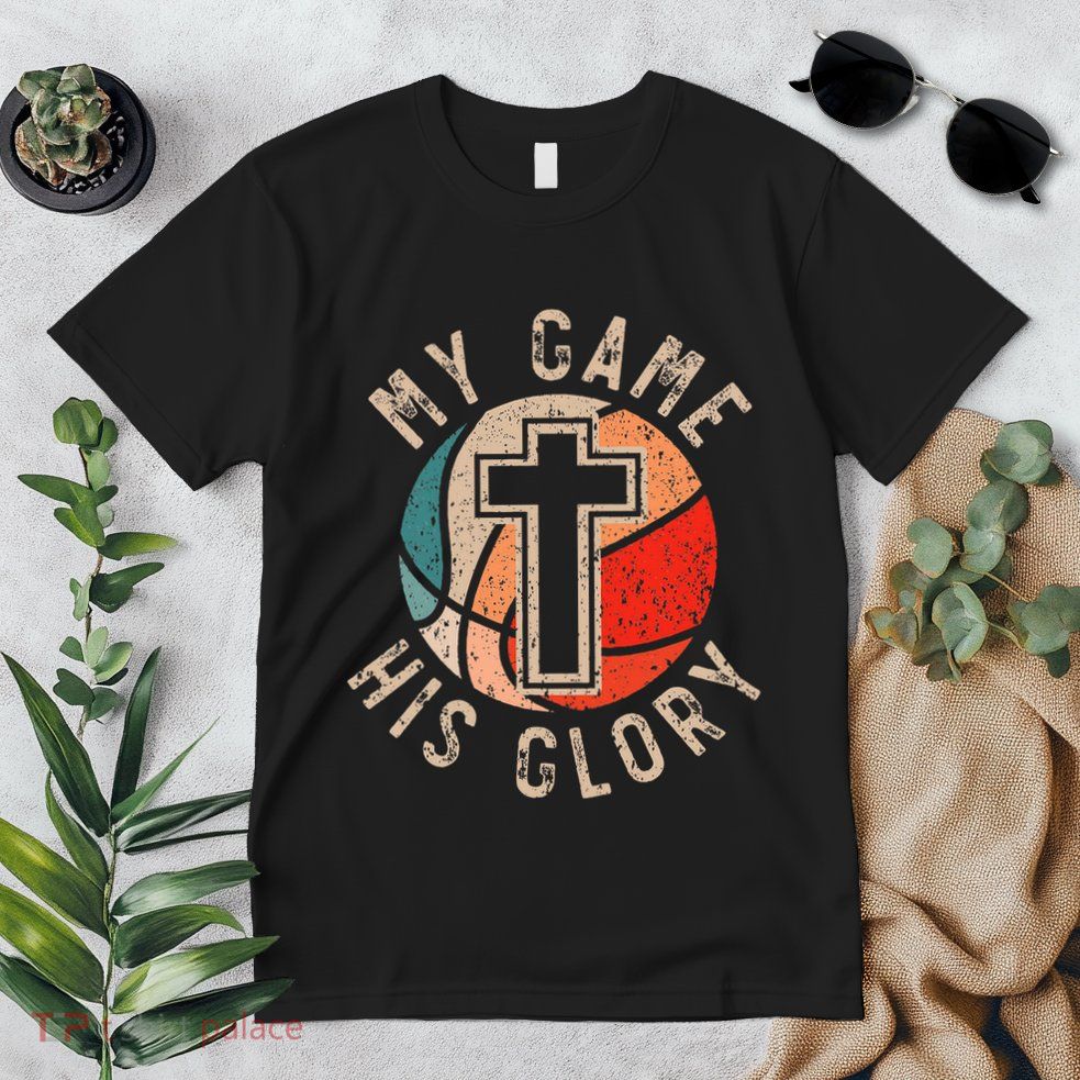 Basketball And Jesus Christ Christian Believer Hooper Premium T-Shirt