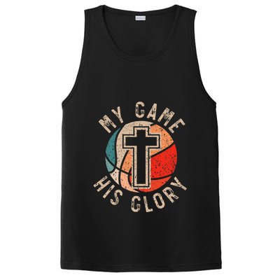 Basketball And Jesus Christ Christian Believer Hooper PosiCharge Competitor Tank
