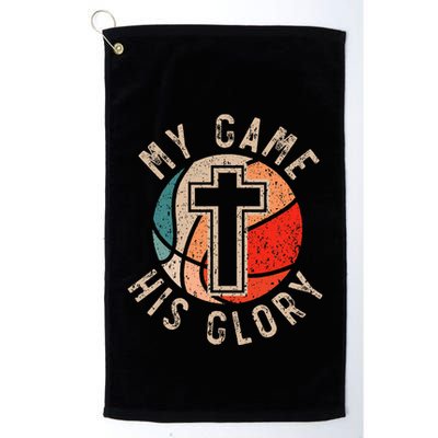 Basketball And Jesus Christ Christian Believer Hooper Golf Towel