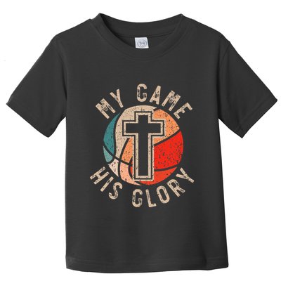 Basketball And Jesus Christ Christian Believer Hooper Toddler T-Shirt