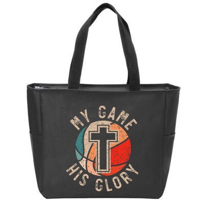 Basketball And Jesus Christ Christian Believer Hooper Zip Tote Bag