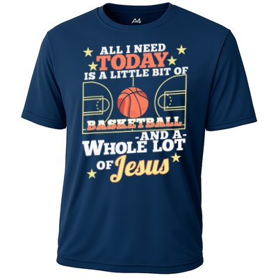 Basketball And Jesus - Funny Christian Basketballer Performance Shirt