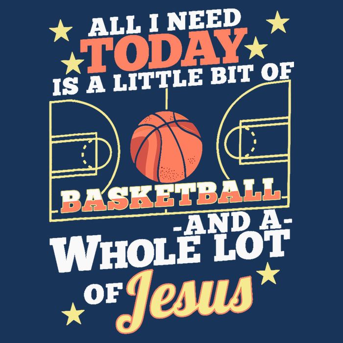 Basketball And Jesus - Funny Christian Basketballer 7-Panel Snapback Hat
