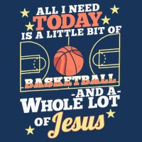 Basketball And Jesus - Funny Christian Basketballer Drawstring Bag