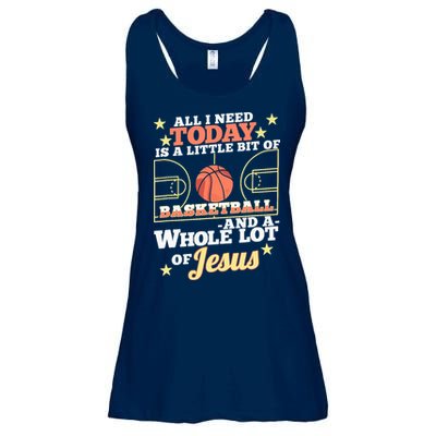 Basketball And Jesus - Funny Christian Basketballer Ladies Essential Flowy Tank