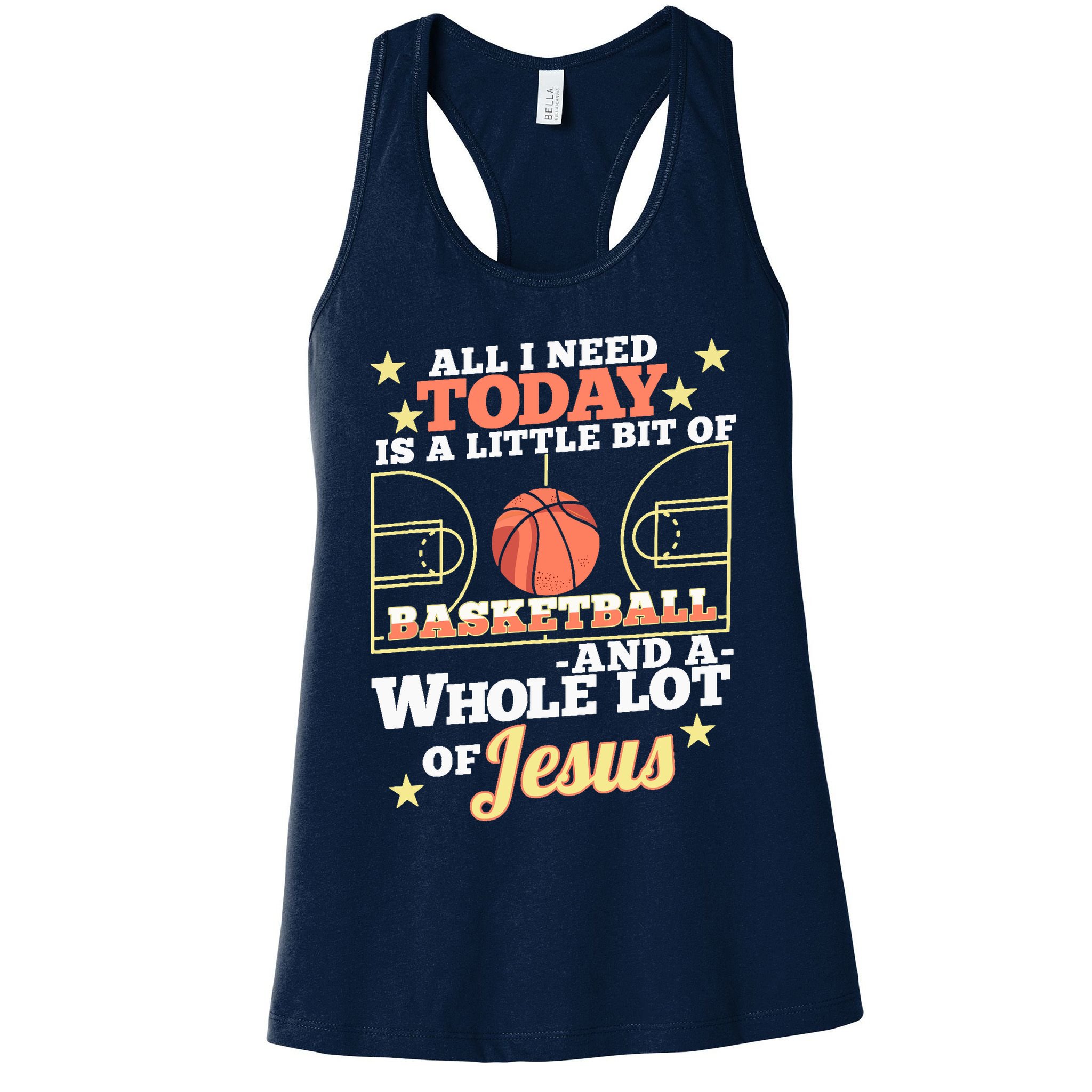 Basketball And Jesus - Funny Christian Basketballer Womens Tank Top