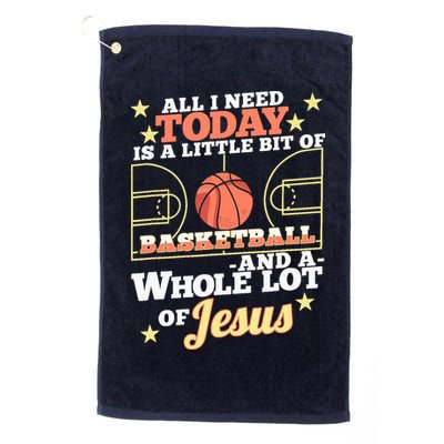 Basketball And Jesus - Funny Christian Basketballer Golf Towel
