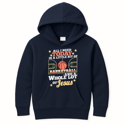 Basketball And Jesus - Funny Christian Basketballer Kids Hoodie