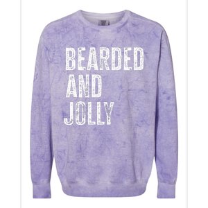 Bearded And Jolly Santa Christmas Gift Colorblast Crewneck Sweatshirt