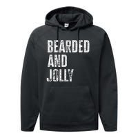 Bearded And Jolly Santa Christmas Gift Performance Fleece Hoodie