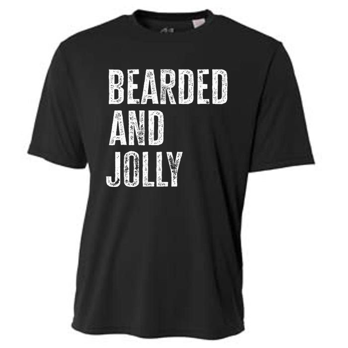 Bearded And Jolly Santa Christmas Gift Cooling Performance Crew T-Shirt