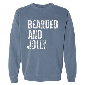 Bearded And Jolly Santa Christmas Gift Garment-Dyed Sweatshirt